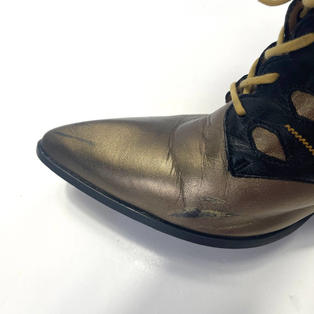 JOHN FLUEVOG Deliverance Brit Regal Ankle Boots in Bronze Size 7.5 - Picture 7 of 16